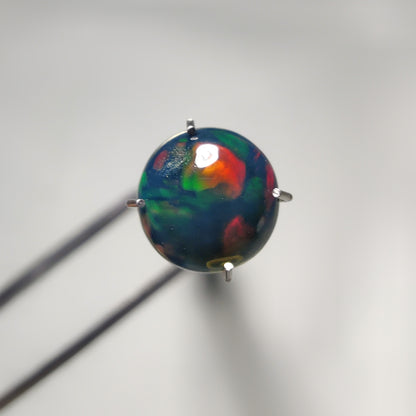 Natural Black Ethiopian Opal Cabochon gemstone cabochon - natural crystal healing stone for jewelry making by Gemivra