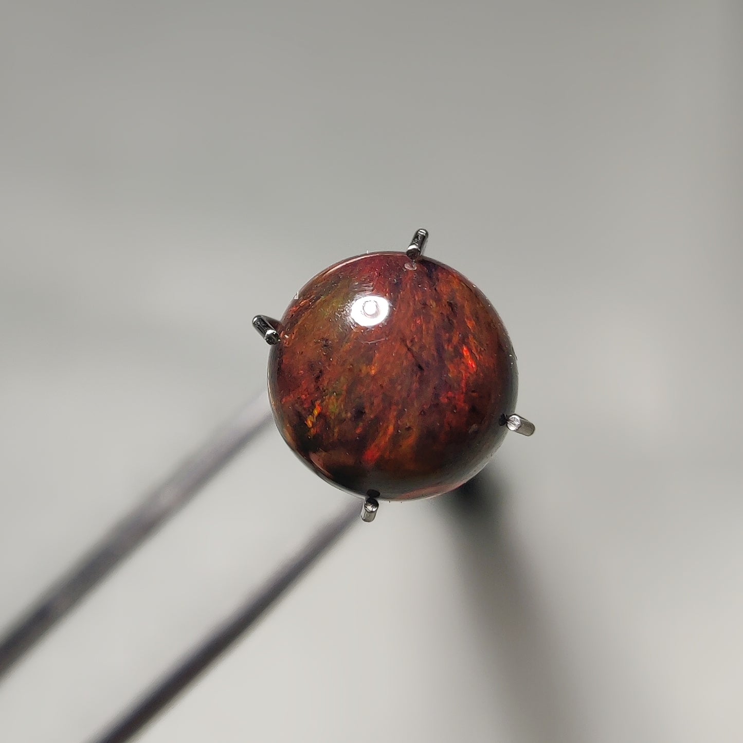 Natural Black Ethiopian Opal Cabochon gemstone cabochon - natural crystal healing stone for jewelry making by Gemivra