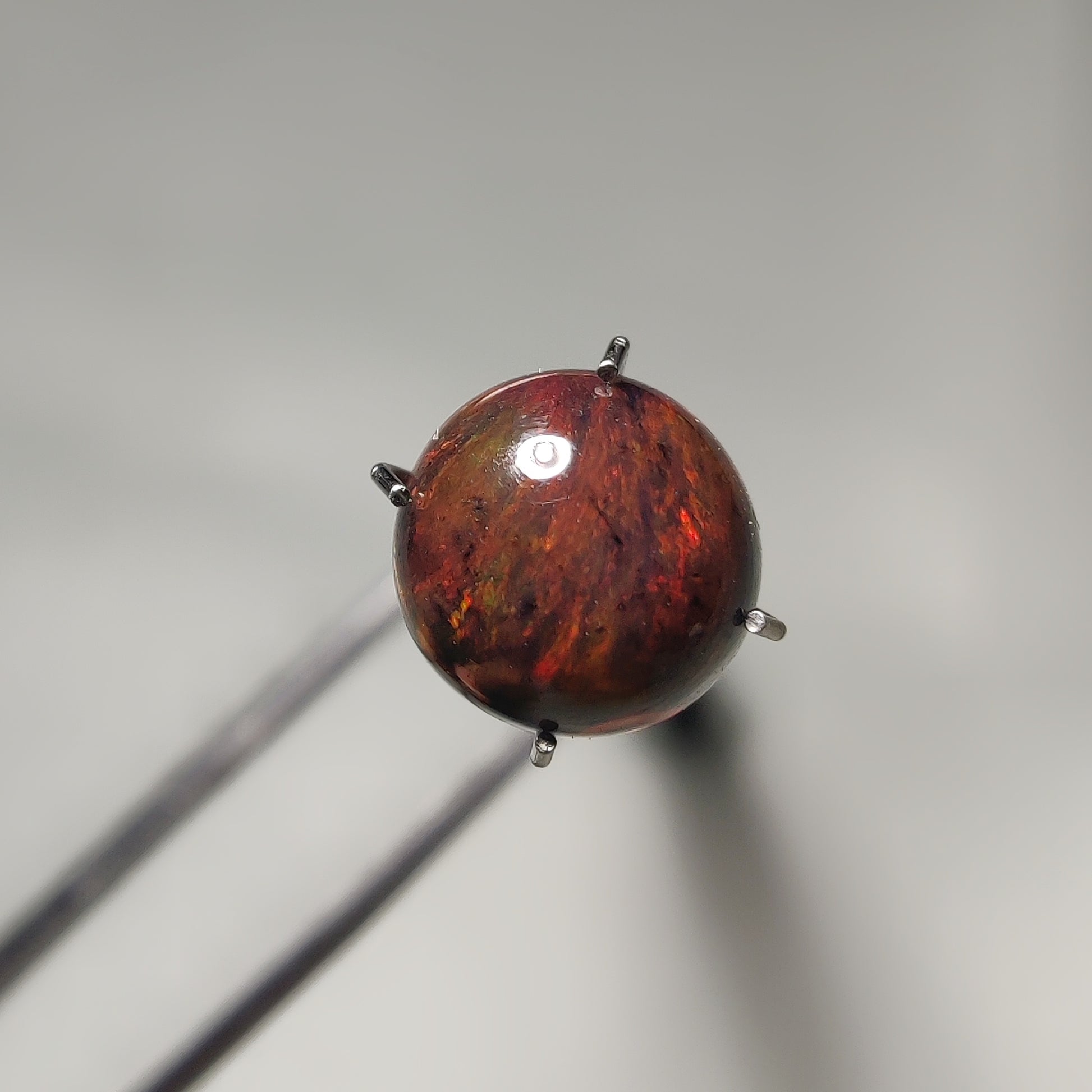 Natural Black Ethiopian Opal Cabochon gemstone cabochon - natural crystal healing stone for jewelry making by Gemivra