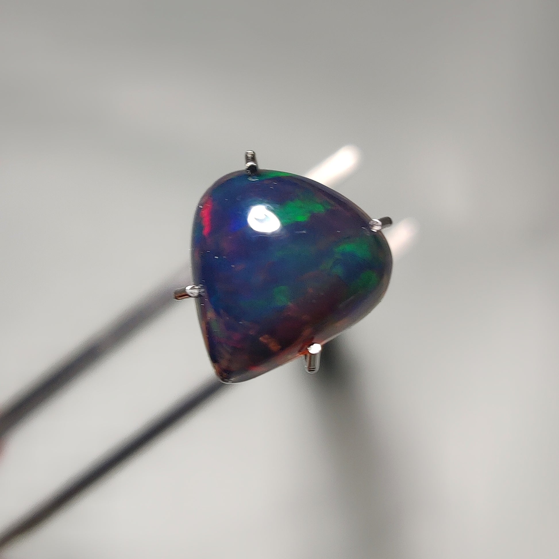 Natural Black Ethiopian Opal Cabochon gemstone cabochon - natural crystal healing stone for jewelry making by Gemivra