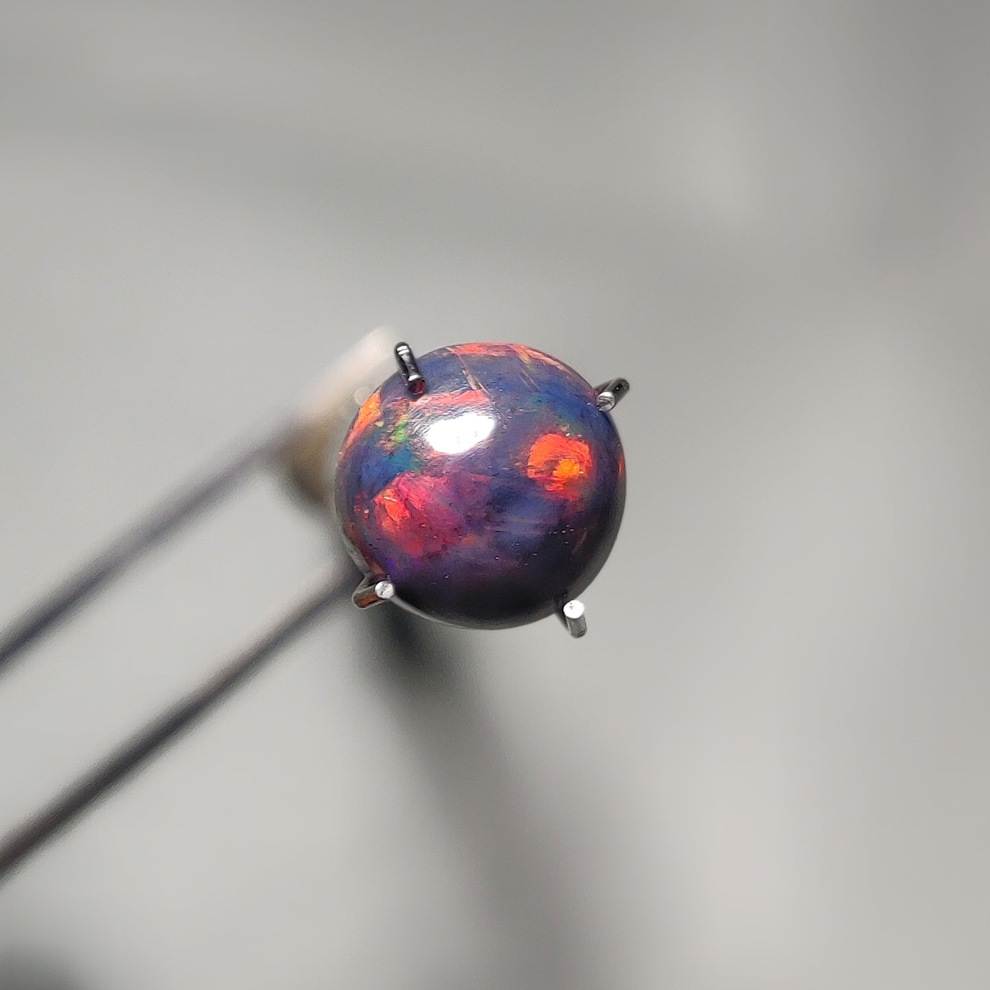 Natural Black Ethiopian Opal Cabochon gemstone cabochon - natural crystal healing stone for jewelry making by Gemivra