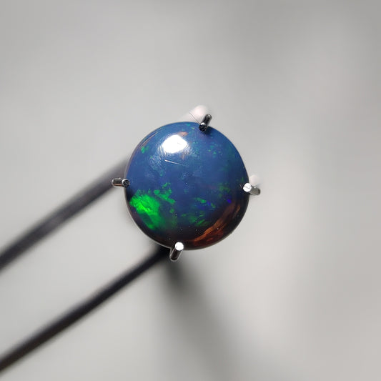 Natural Black Ethiopian Opal Cabochon gemstone cabochon - natural crystal healing stone for jewelry making by Gemivra
