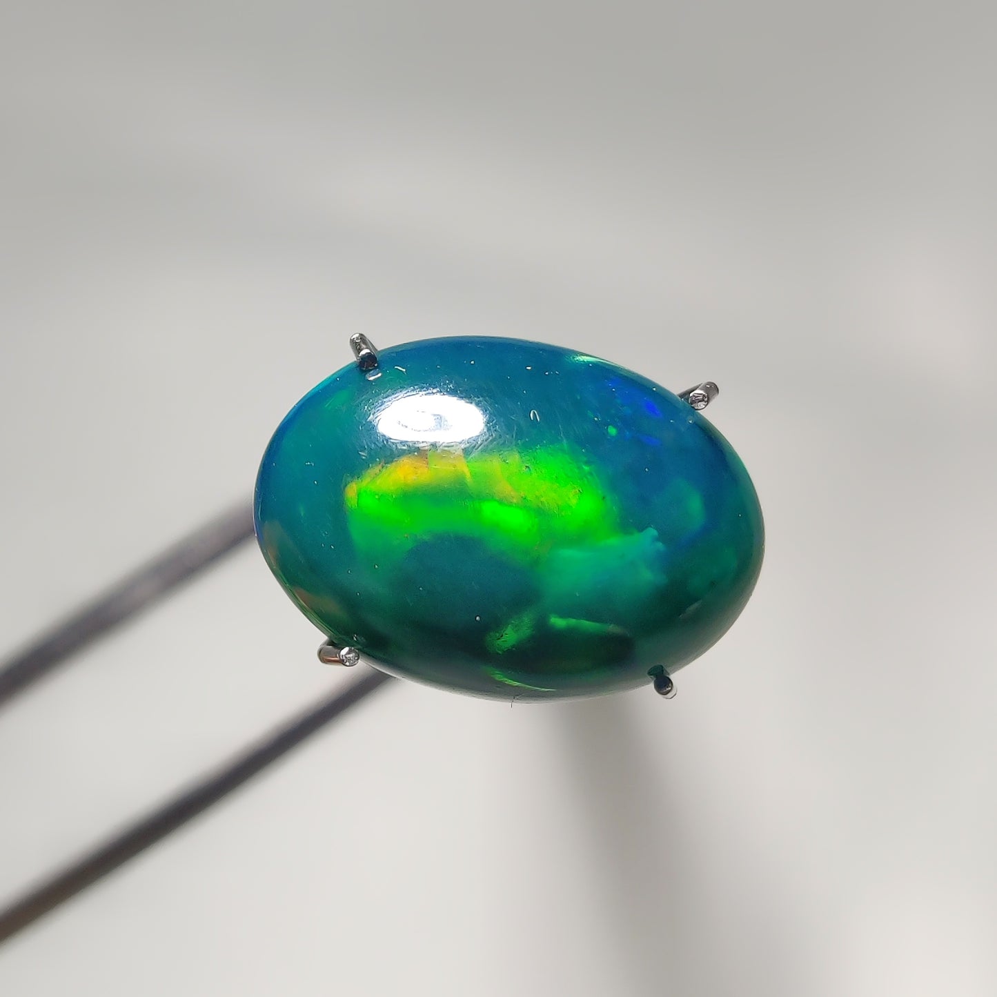 Natural Black Ethiopian Opal Cabochon gemstone cabochon - natural crystal healing stone for jewelry making by Gemivra