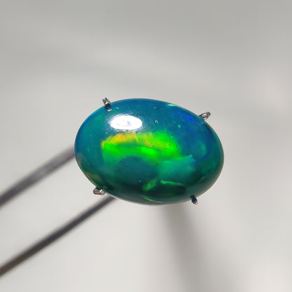 Natural Black Ethiopian Opal Cabochon gemstone cabochon - natural crystal healing stone for jewelry making by Gemivra