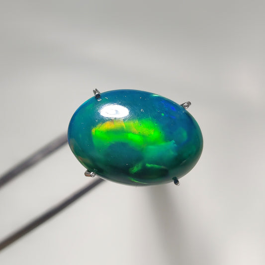 Natural Black Ethiopian Opal Cabochon gemstone cabochon - natural crystal healing stone for jewelry making by Gemivra