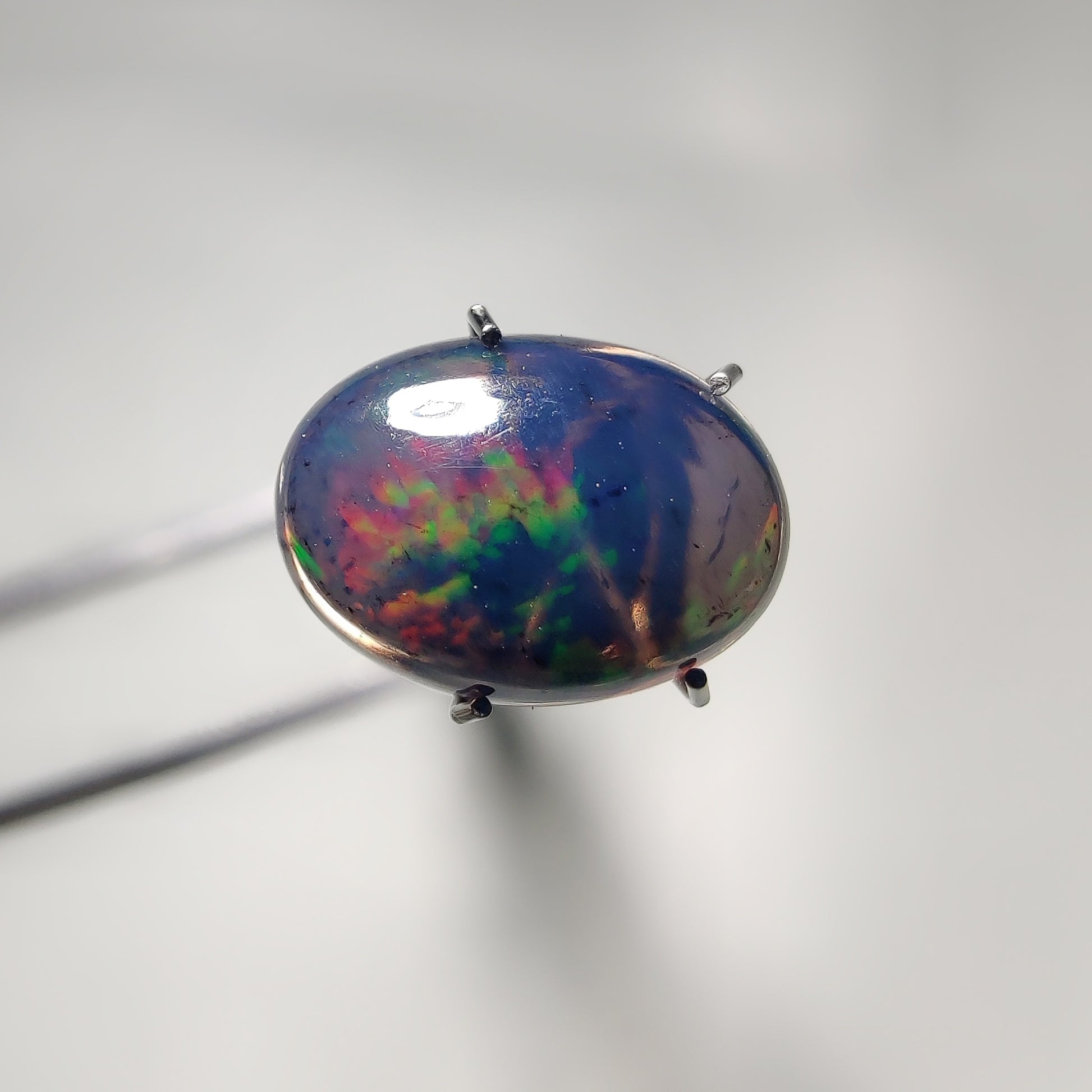Natural Black Ethiopian Opal Cabochon gemstone cabochon - natural crystal healing stone for jewelry making by Gemivra