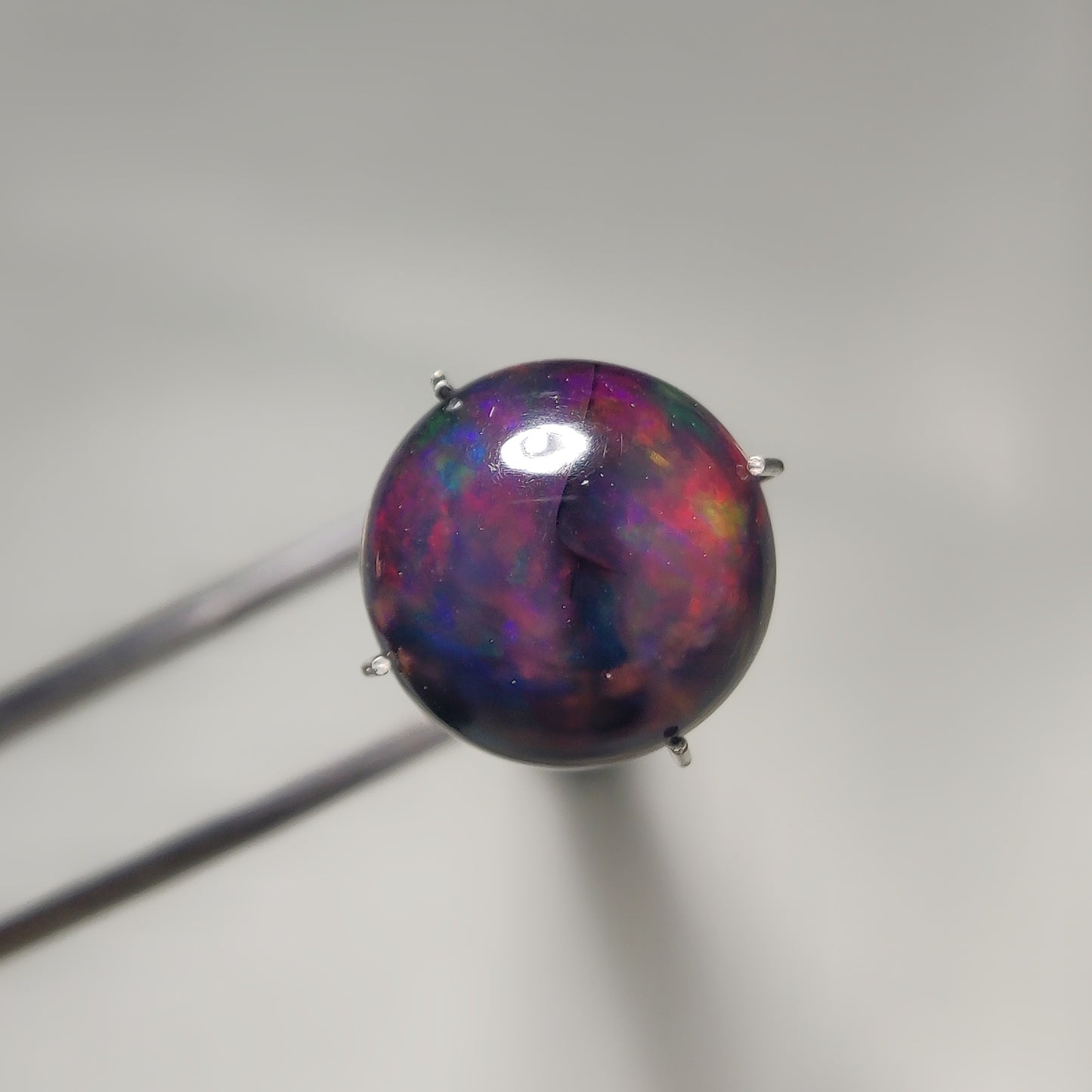 Natural Black Ethiopian Opal Cabochon gemstone cabochon - natural crystal healing stone for jewelry making by Gemivra