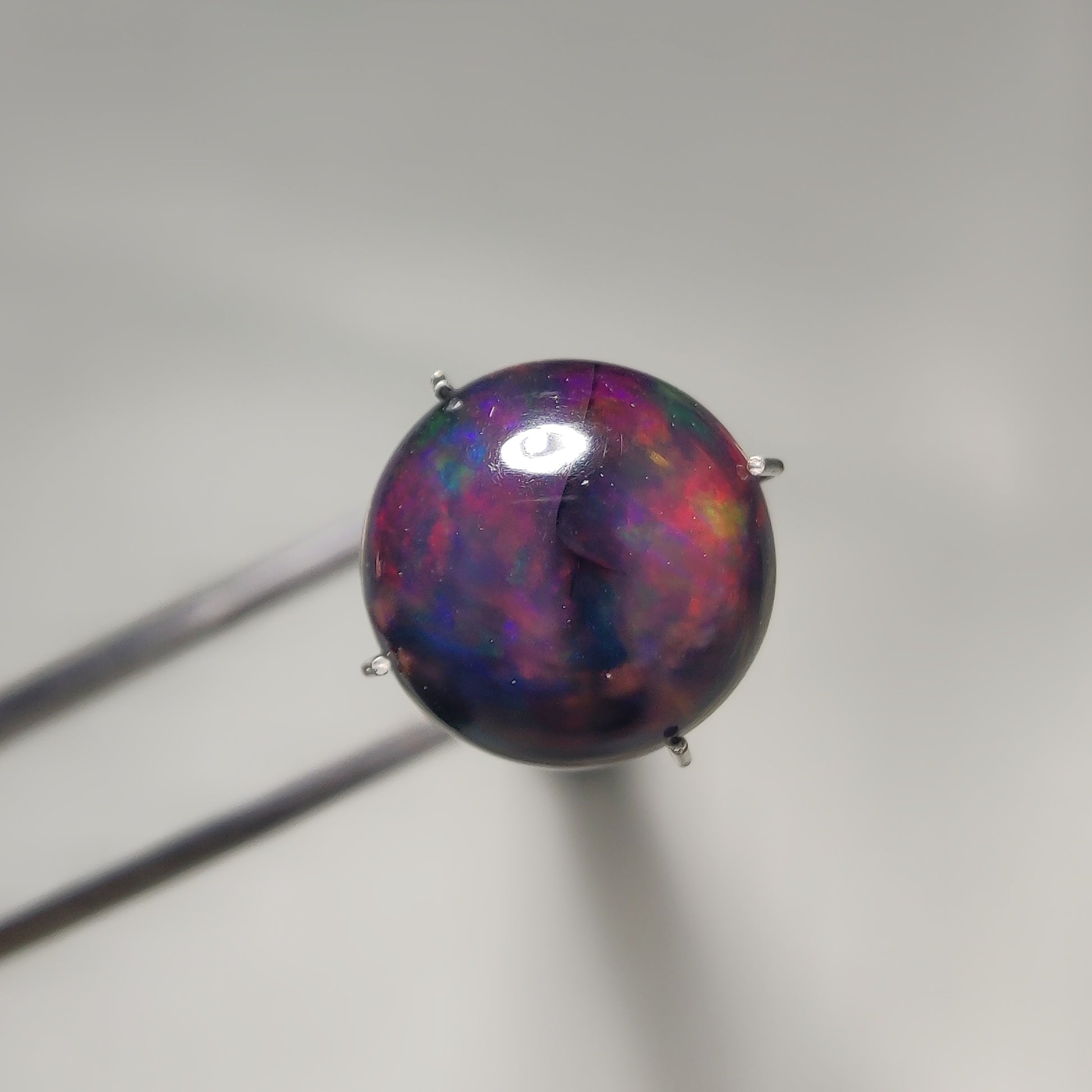 Natural Black Ethiopian Opal Cabochon gemstone cabochon - natural crystal healing stone for jewelry making by Gemivra