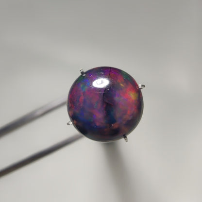 Natural Black Ethiopian Opal Cabochon gemstone cabochon - natural crystal healing stone for jewelry making by Gemivra