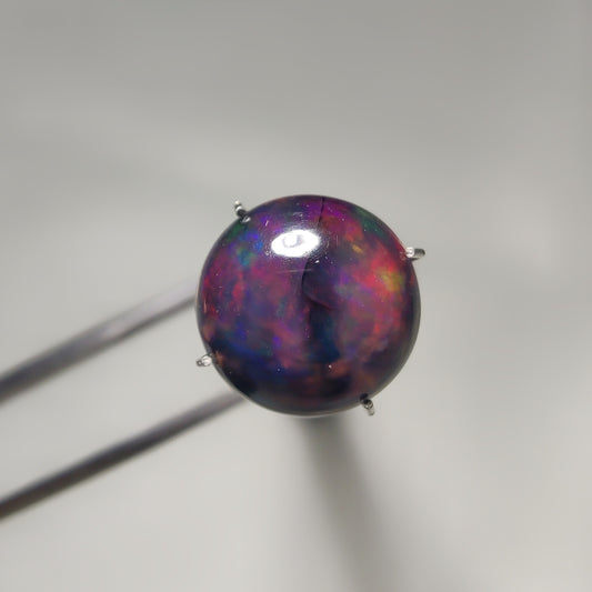 Natural Black Ethiopian Opal Cabochon gemstone cabochon - natural crystal healing stone for jewelry making by Gemivra