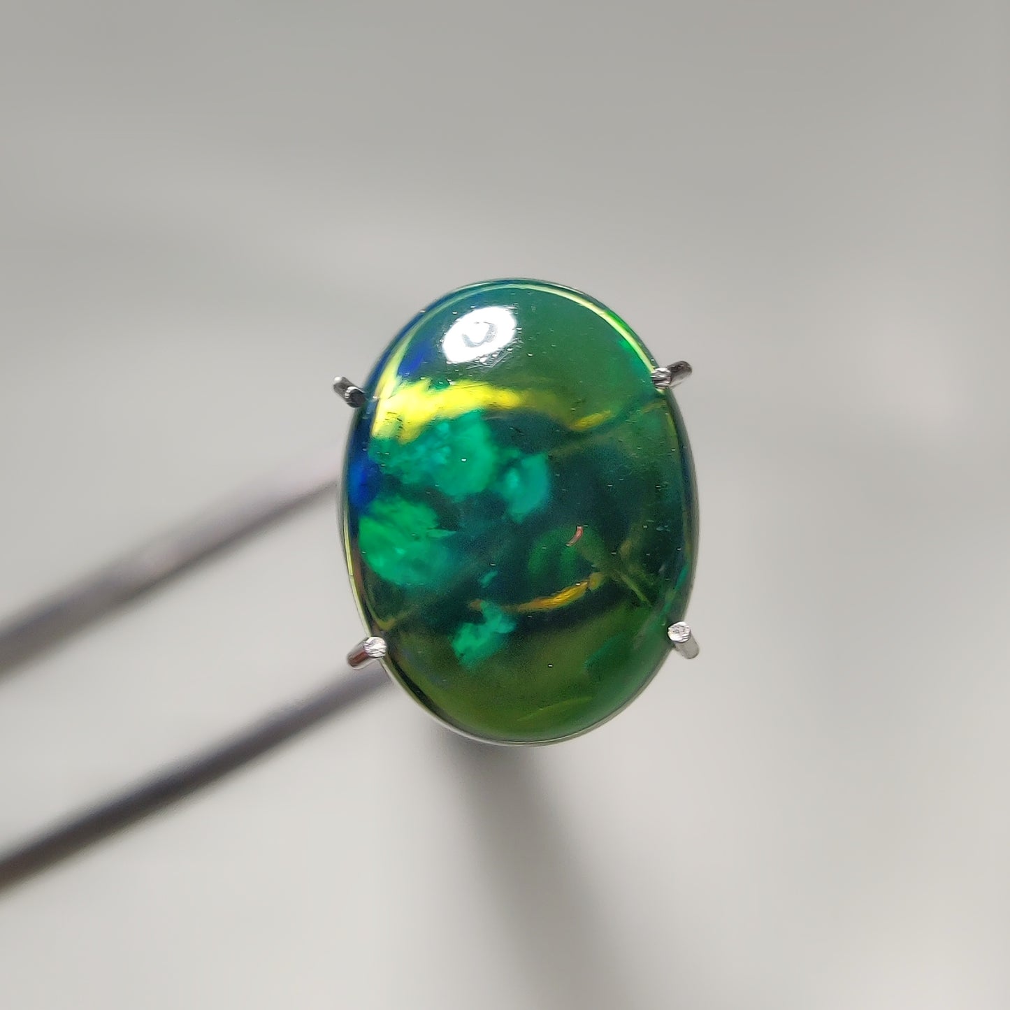 Natural Black Ethiopian Opal Cabochon gemstone cabochon - natural crystal healing stone for jewelry making by Gemivra