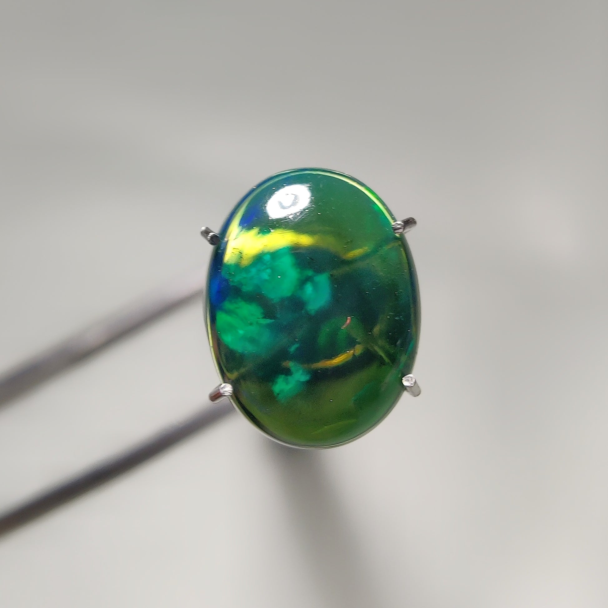 Natural Black Ethiopian Opal Cabochon gemstone cabochon - natural crystal healing stone for jewelry making by Gemivra