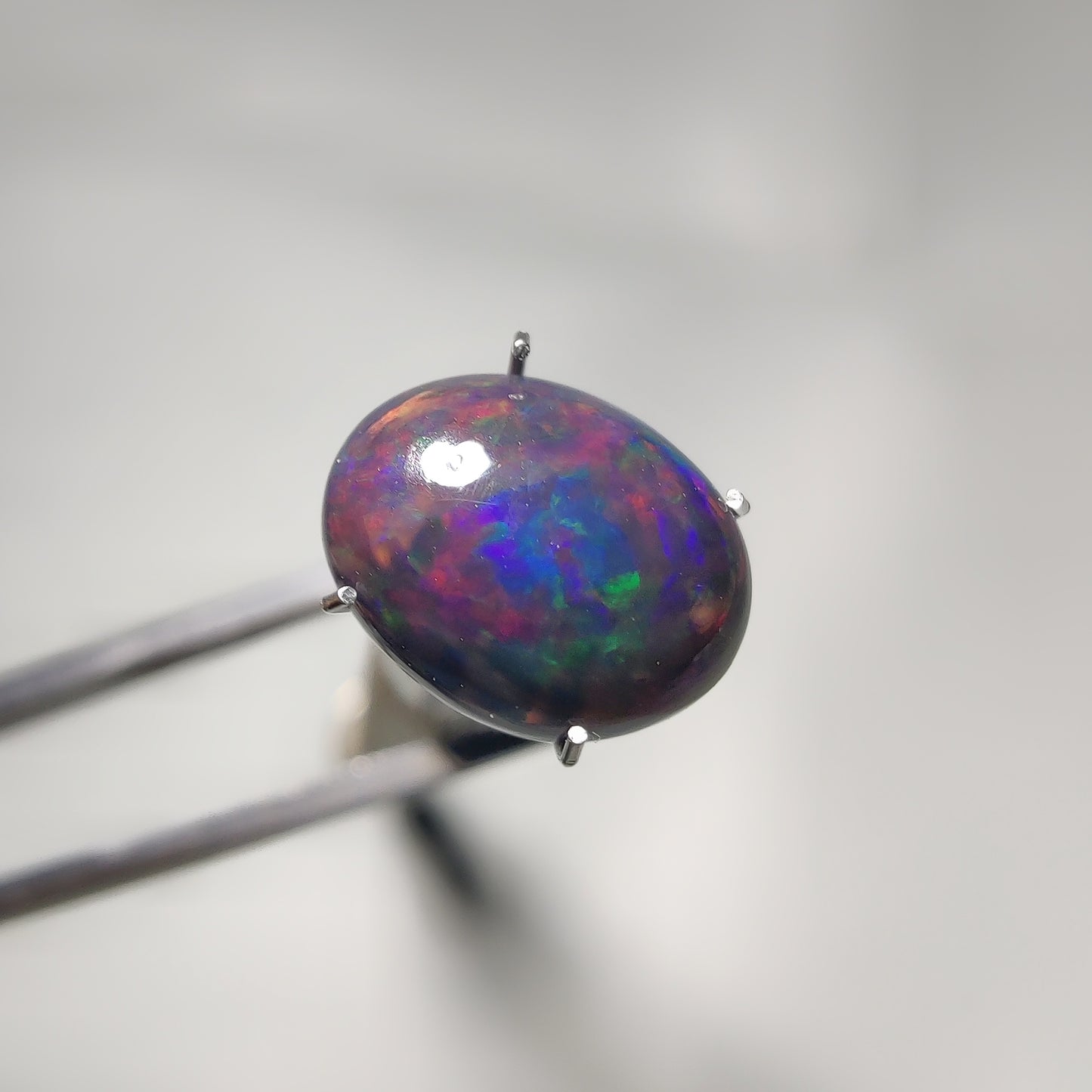 Natural Black Ethiopian Opal Cabochon gemstone cabochon - natural crystal healing stone for jewelry making by Gemivra
