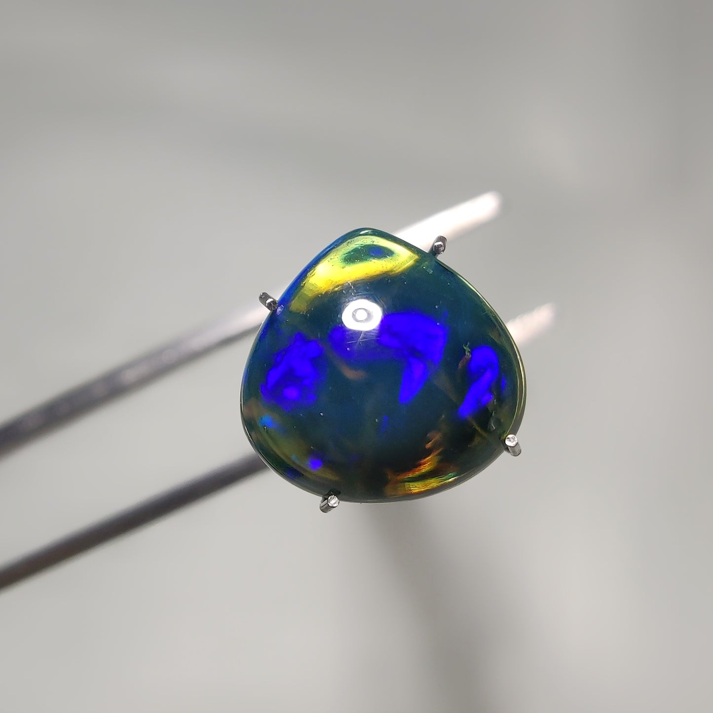 Natural Black Ethiopian Opal Cabochon gemstone cabochon - natural crystal healing stone for jewelry making by Gemivra