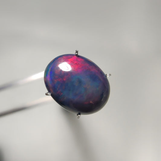 Natural Black Ethiopian Opal Cabochon gemstone cabochon - natural crystal healing stone for jewelry making by Gemivra