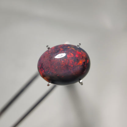 Natural Black Ethiopian Opal Cabochon gemstone cabochon - natural crystal healing stone for jewelry making by Gemivra