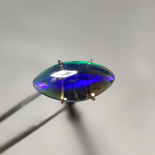 Natural Black Ethiopian Opal Cabochon gemstone cabochon - natural crystal healing stone for jewelry making by Gemivra