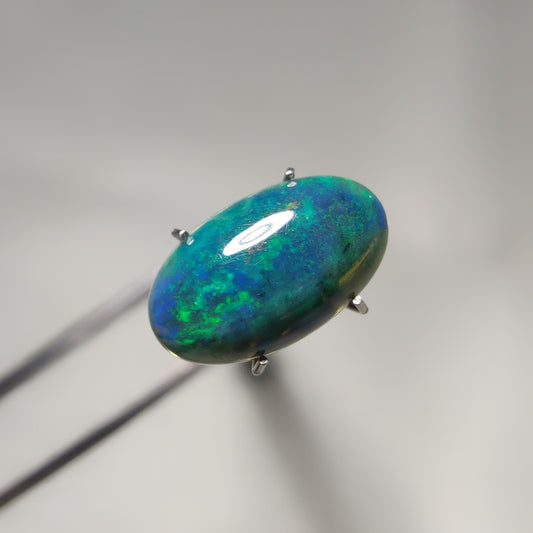 Natural Black Ethiopian Opal Cabochon gemstone cabochon - natural crystal healing stone for jewelry making by Gemivra