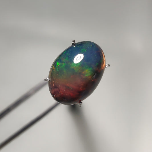 Natural Black Ethiopian Opal Cabochon gemstone cabochon - natural crystal healing stone for jewelry making by Gemivra
