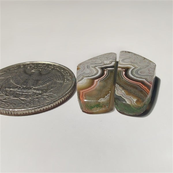 Crazy Lace Agate Pair