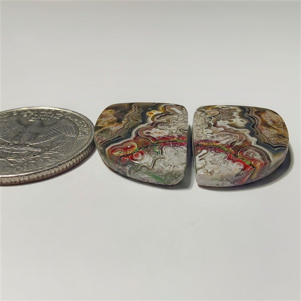 Crazy Lace Agate Pair