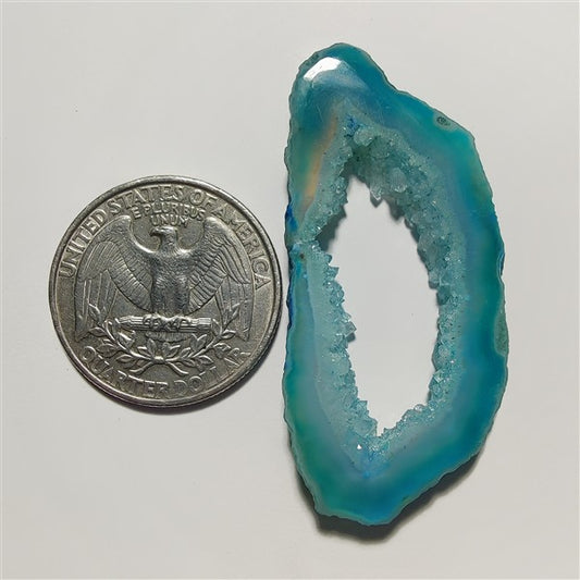Dyed Soler Quartz Druzy gemstone cabochon - natural crystal healing stone for jewelry making by Gemivra