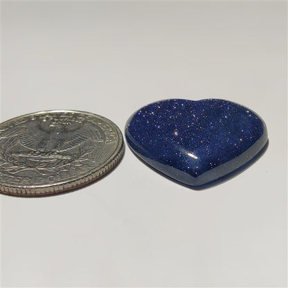 Blue Goldstone Heart