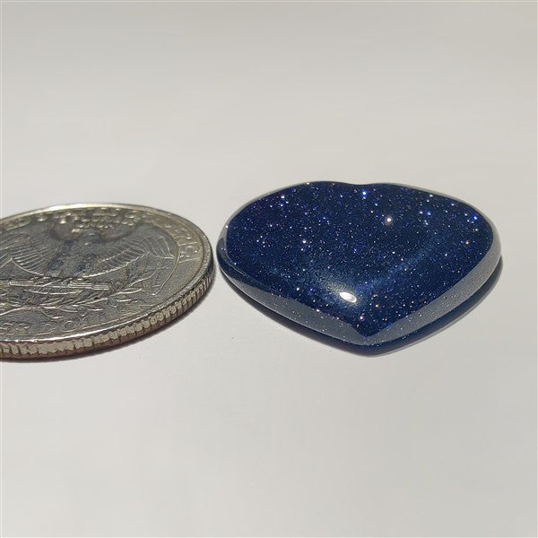 Blue Goldstone Heart
