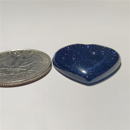 Blue Goldstone Heart