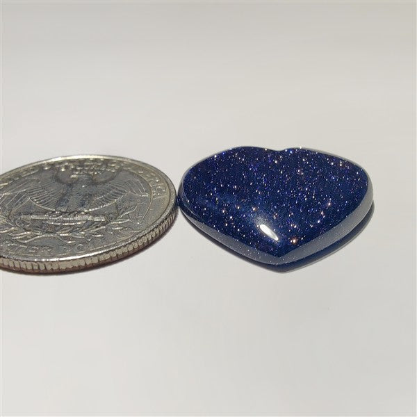 Blue Goldstone Heart