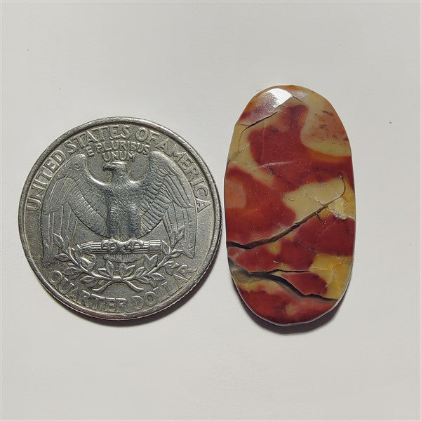 Red Jasper gemstone cabochon - natural crystal healing stone for jewelry making by Gemivra