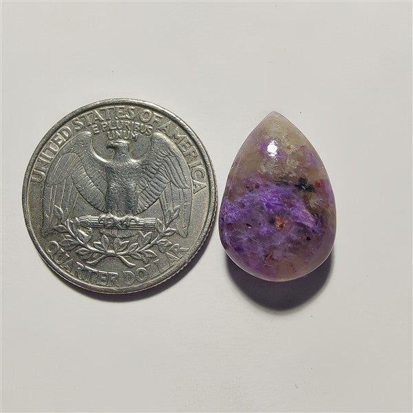 Charoite gemstone cabochon - natural crystal healing stone for jewelry making by Gemivra