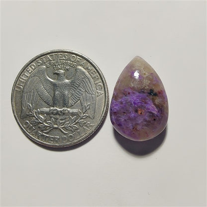 Charoite gemstone cabochon - natural crystal healing stone for jewelry making by Gemivra