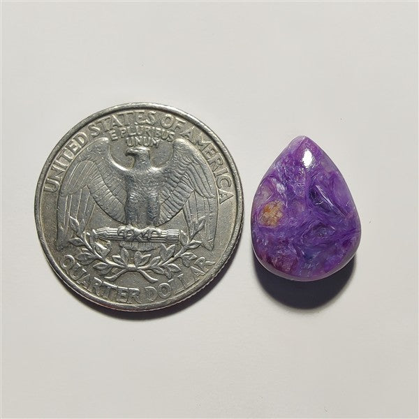 Charoite gemstone cabochon - natural crystal healing stone for jewelry making by Gemivra