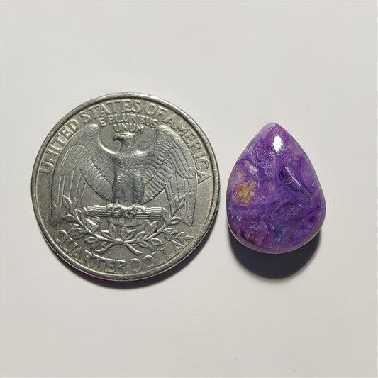 Charoite gemstone cabochon - natural crystal healing stone for jewelry making by Gemivra
