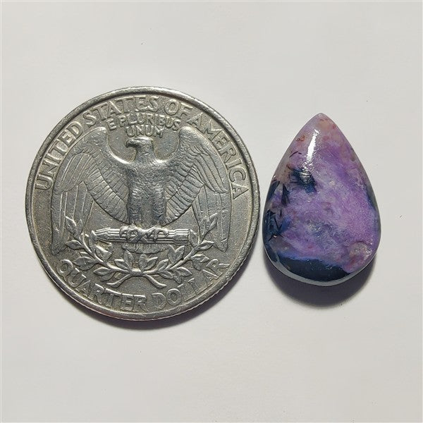 Charoite gemstone cabochon - natural crystal healing stone for jewelry making by Gemivra