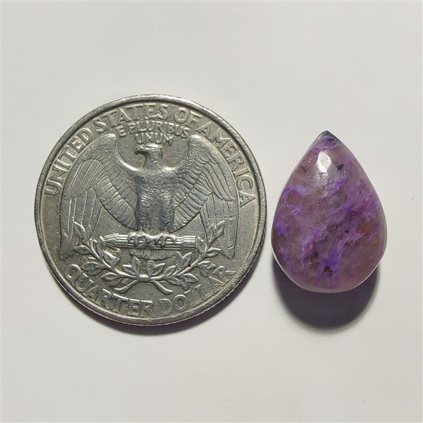 Charoite gemstone cabochon - natural crystal healing stone for jewelry making by Gemivra
