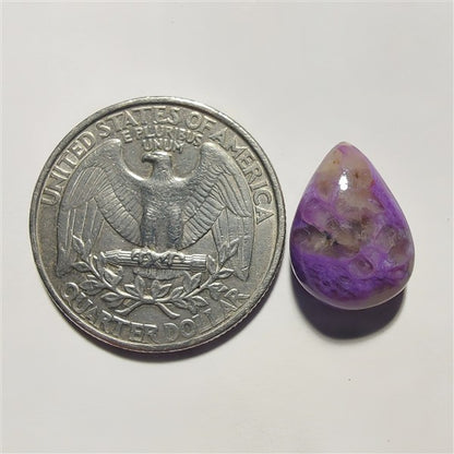 Charoite gemstone cabochon - natural crystal healing stone for jewelry making by Gemivra