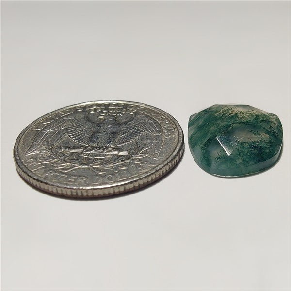 Rose Cut Moss Agate