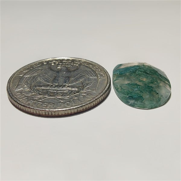 Rose Cut Moss Agate