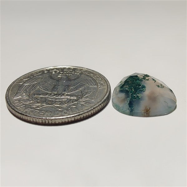 Rose Cut Moss Agate