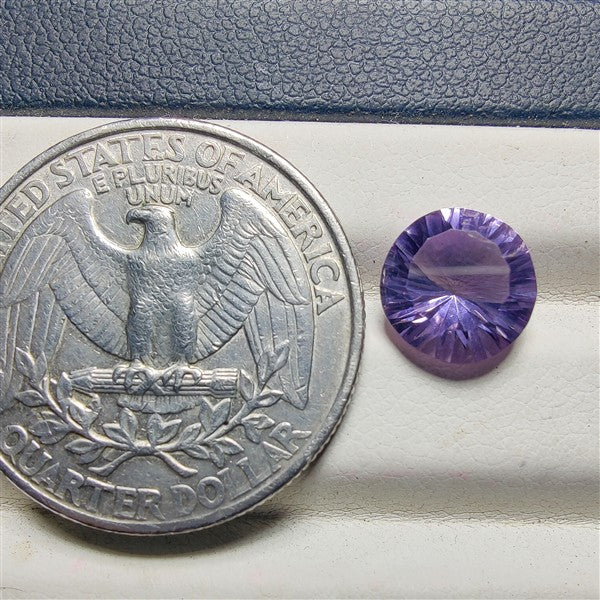 Faceted Amethyst gemstone cabochon - natural crystal healing stone for jewelry making by Gemivra