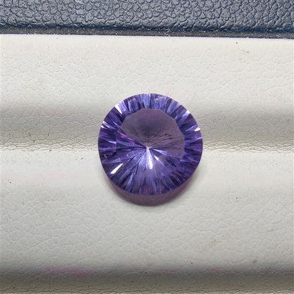 Faceted Amethyst gemstone cabochon - natural crystal healing stone for jewelry making by Gemivra