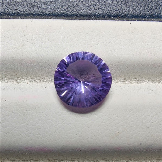 Faceted Amethyst gemstone cabochon - natural crystal healing stone for jewelry making by Gemivra
