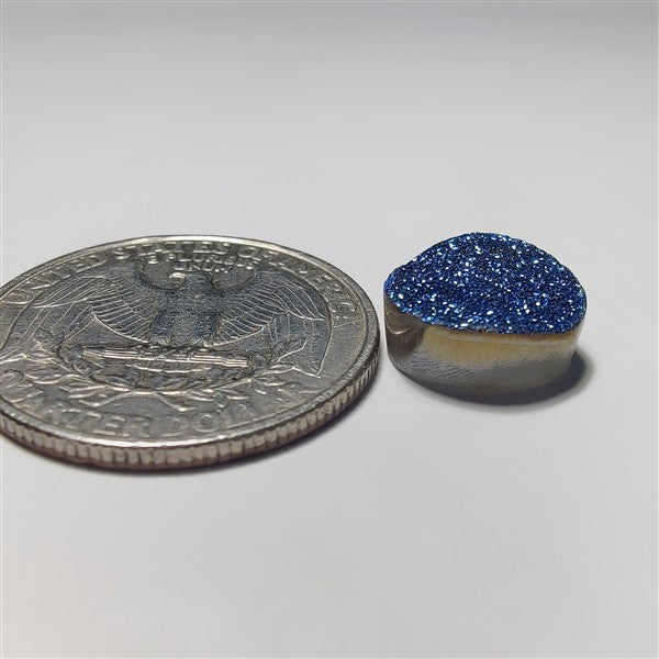 Blue Titanium Coated Quartz Druzy