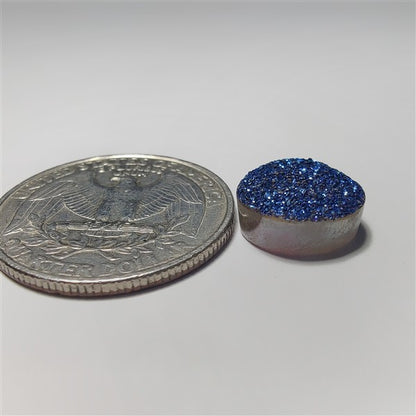 Blue Titanium Coated Quartz Druzy