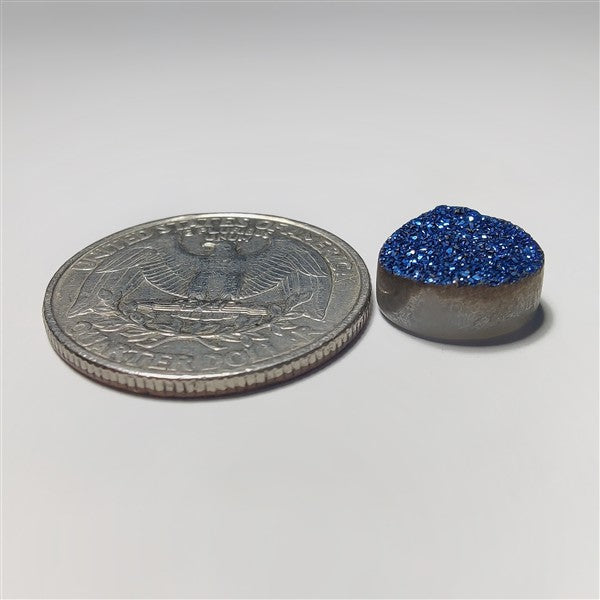 Blue Titanium Coated Quartz Druzy