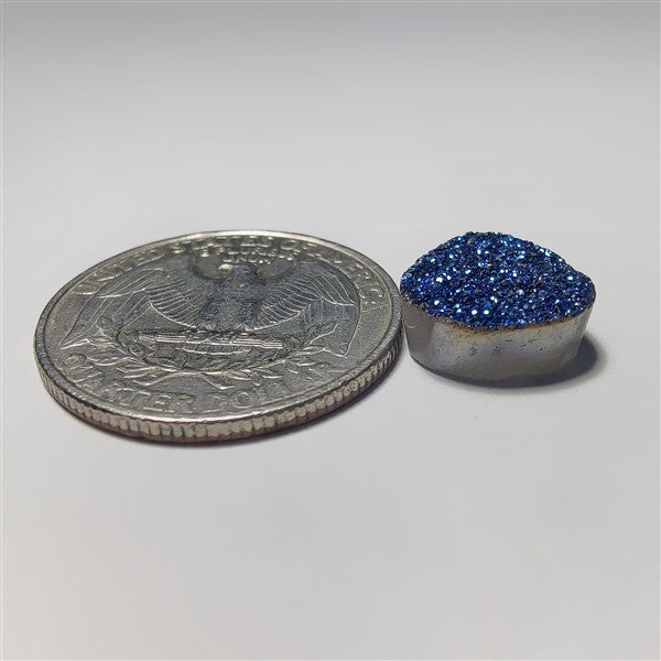 Blue Titanium Coated Quartz Druzy