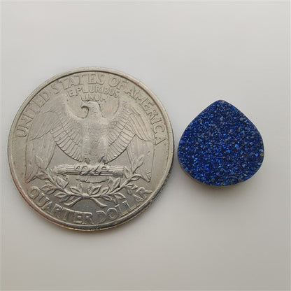 Blue Titanium Coated Quartz Druzy gemstone cabochon - natural crystal healing stone for jewelry making by Gemivra