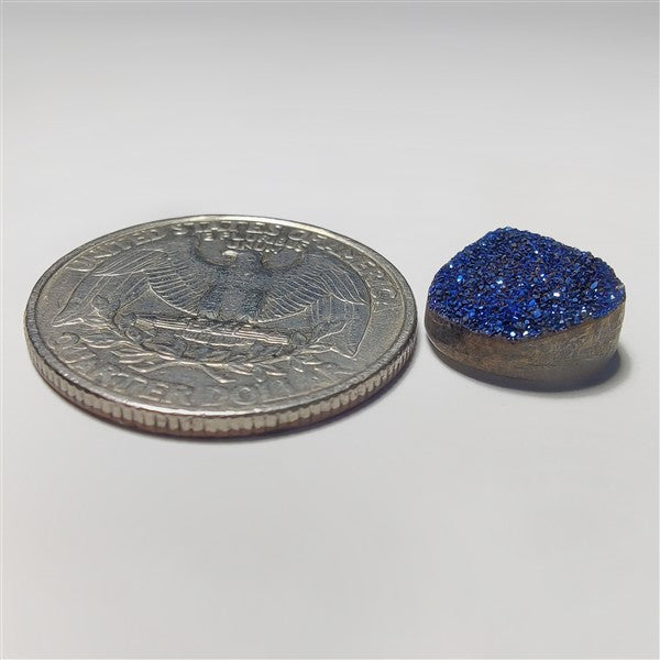 Blue Titanium Coated Quartz Druzy